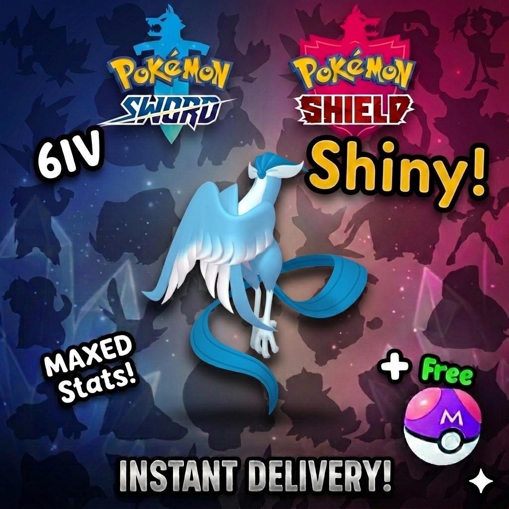 Shiny Galarian Articuno Pokemon Sword Shield 6IV Competitive Battle Ready - Pokémon Sword & Shield digital Pokémon trade by