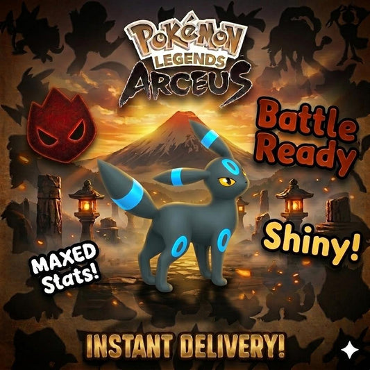 Shiny Alpha Umbreon Pokemon Legends Arceus 6IV Competitive Battle Ready - Pokémon Legends: Arceus digital Pokémon trade by