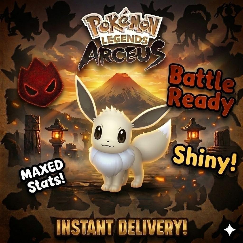 Shiny Alpha Eevee Pokemon Legends Arceus 6IV Competitive Battle Ready - Pokémon Legends: Arceus digital Pokémon trade by