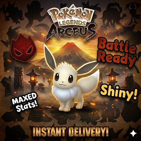 Shiny Alpha Eevee Pokemon Legends Arceus 6IV Competitive Battle Ready - Pokémon Legends: Arceus digital Pokémon trade by