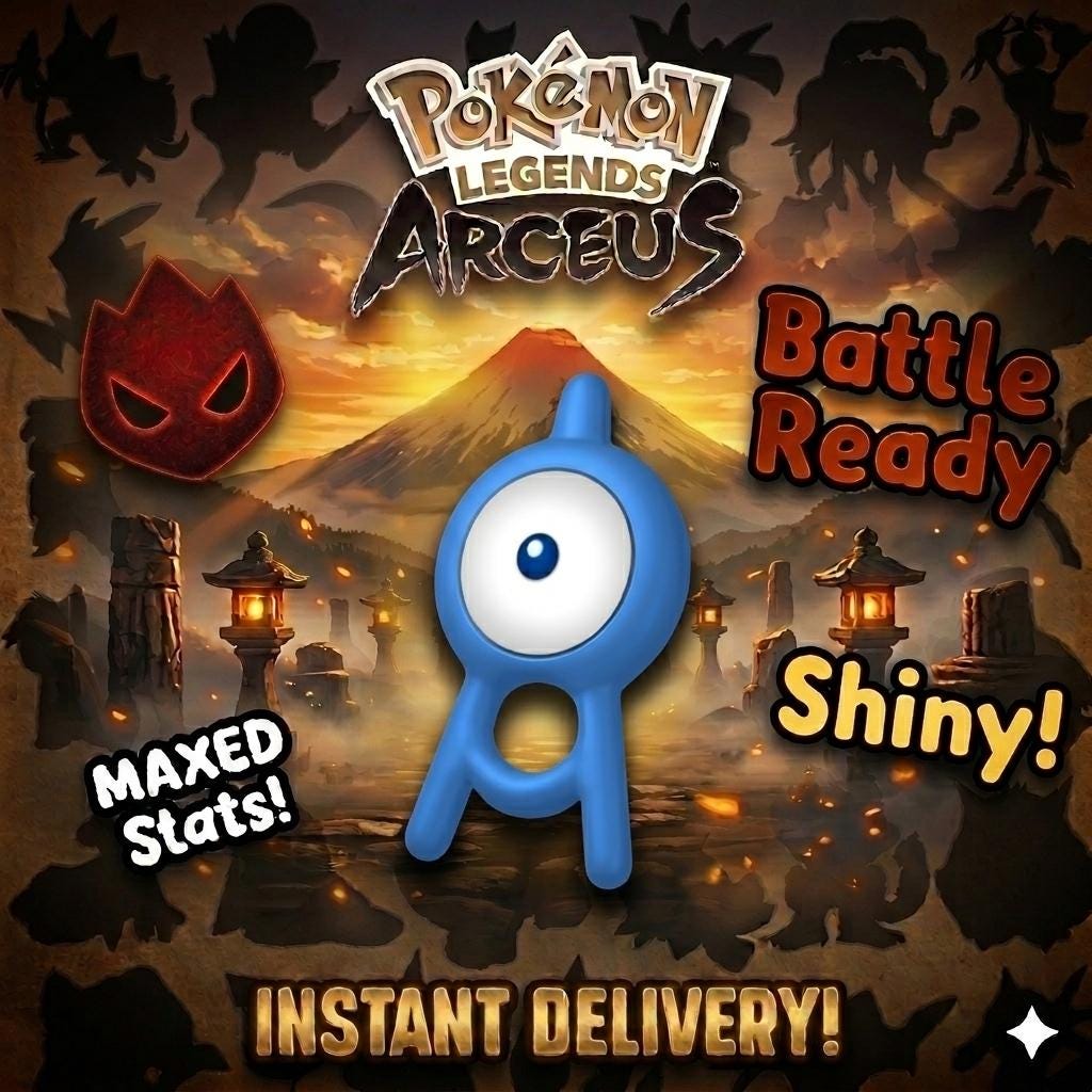 Shiny Alpha Unown Pokemon Legends Arceus 6IV Competitive Battle Ready - Pokémon Legends: Arceus digital Pokémon trade by