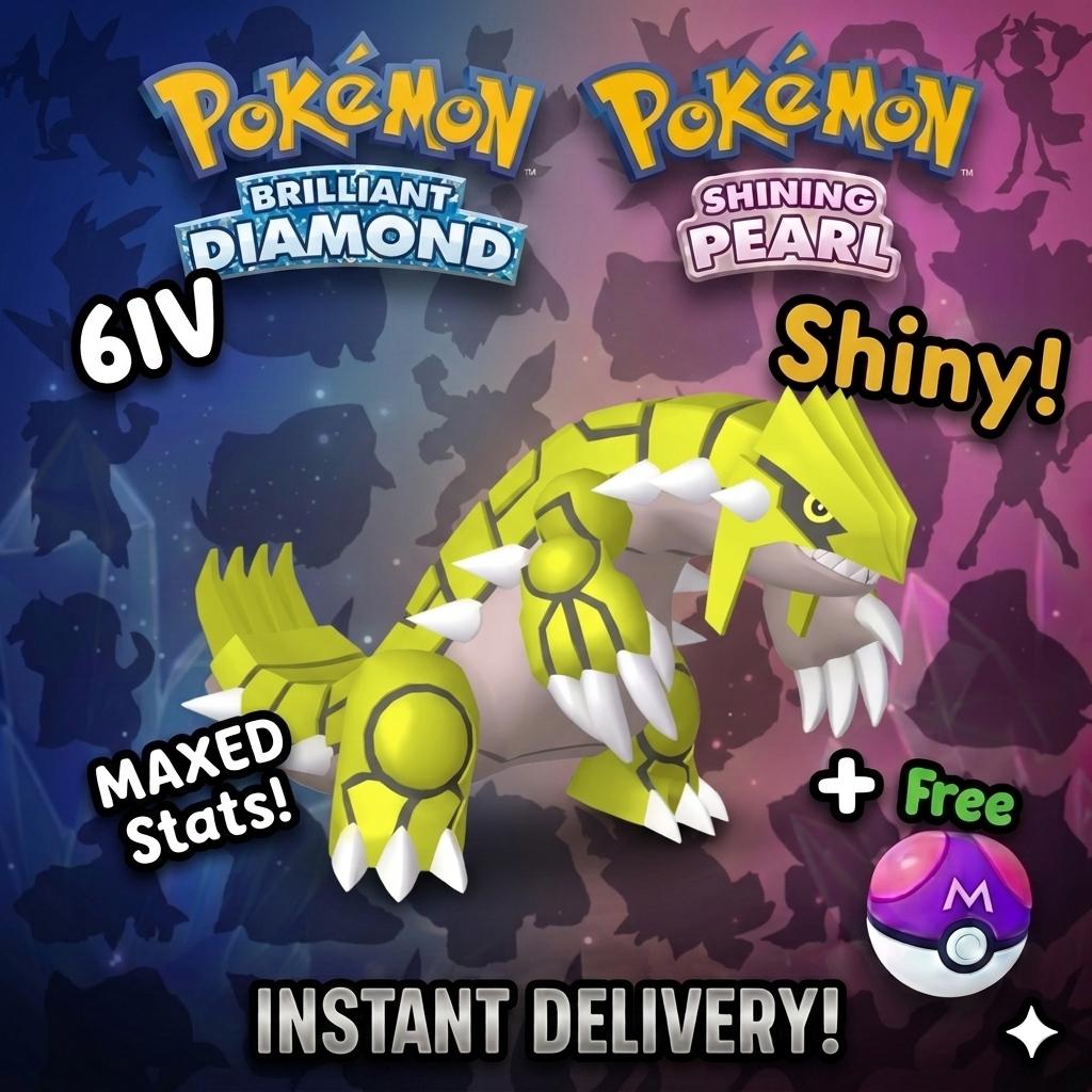 SHINY 6IV GROUDON Pokemon Brilliant Diamond Shining Pearl 6IV Competitive Battle - Pokémon Brilliant Diamond & Shining Pearl