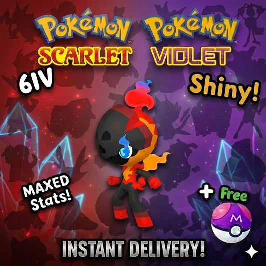 Shiny CHARCADET Pokémon Scarlet Violet 6IV Competitive Battle Ready - Pokémon Scarlet & Violet digital Pokémon trade by