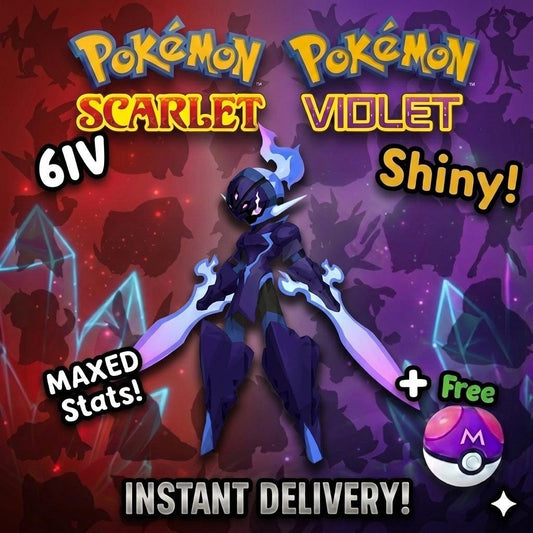 Shiny CERULEDGE Pokémon Scarlet Violet 6IV Competitive Battle Ready - Pokémon Scarlet & Violet digital Pokémon trade by