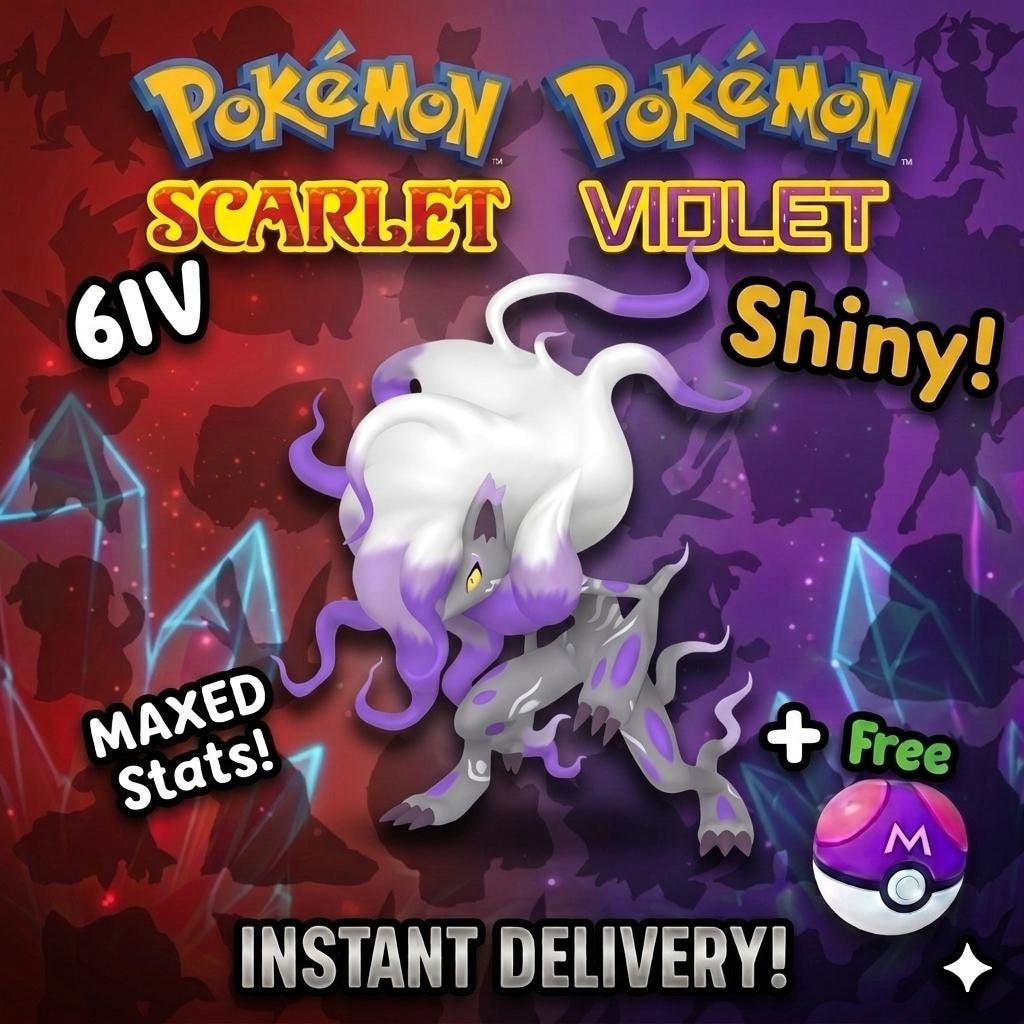 Shiny Hisuian ZOROARK Pokémon Scarlet Violet 6IV Competitive Battle Ready - Pokémon Scarlet & Violet digital Pokémon trade by