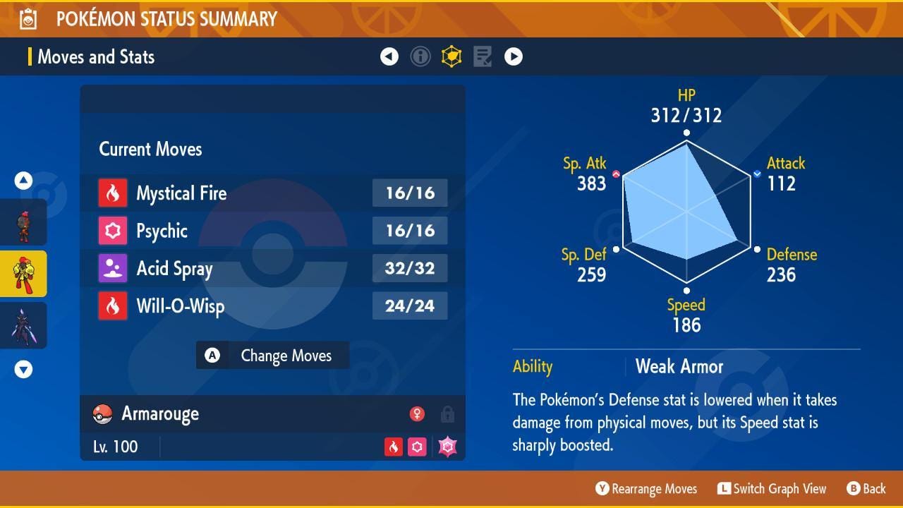 Shiny ARMAROUGE Pokémon Scarlet Violet 6IV Competitive Battle Ready - Pokémon Scarlet & Violet digital Pokémon trade image 3