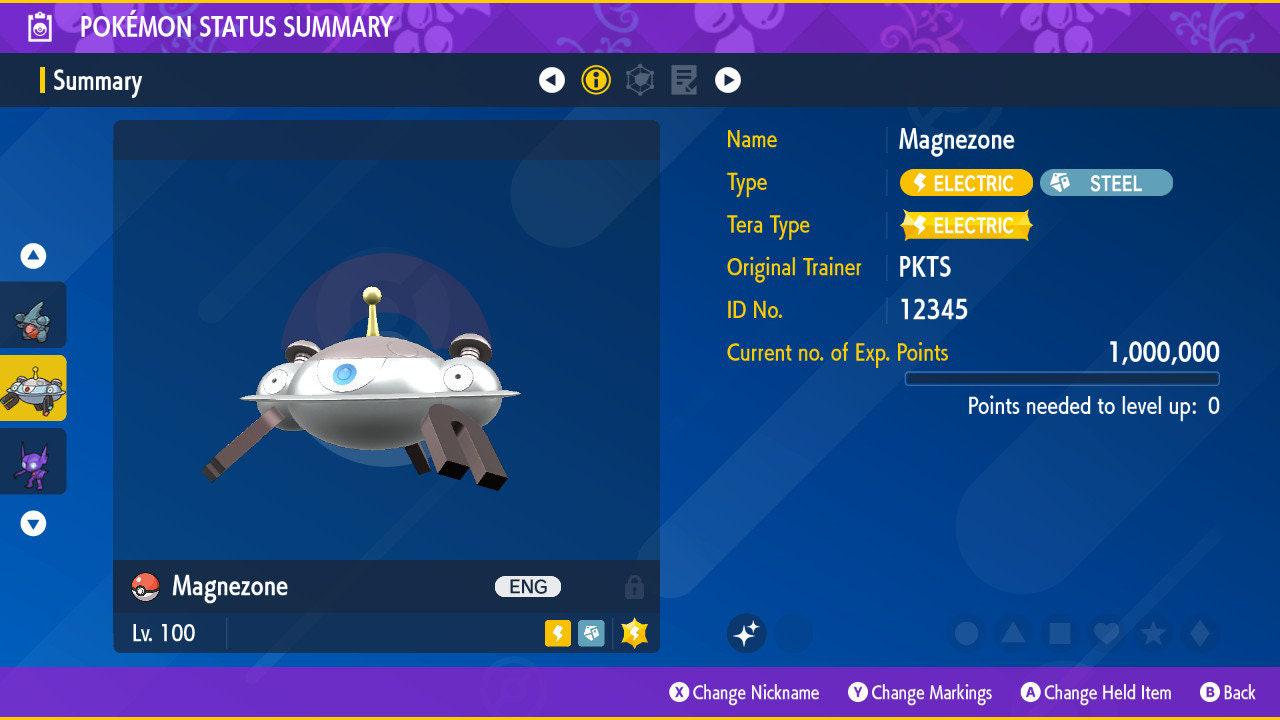 Shiny MAGNEZONE Pokémon Scarlet Violet 6IV Competitive Battle Ready - Pokémon Scarlet & Violet digital Pokémon trade by