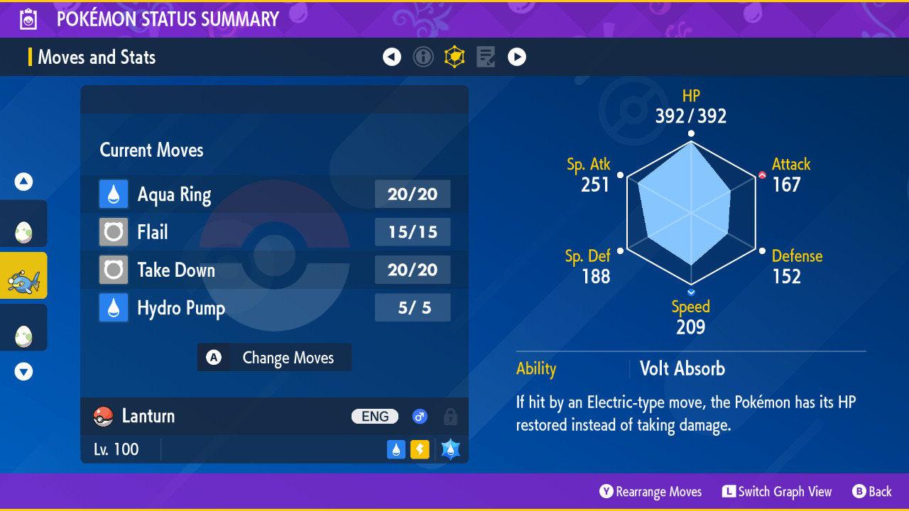 Shiny LANTURN Pokémon Scarlet and Violet 6IV Competitive Battle Ready - Pokémon Scarlet & Violet digital Pokémon trade image