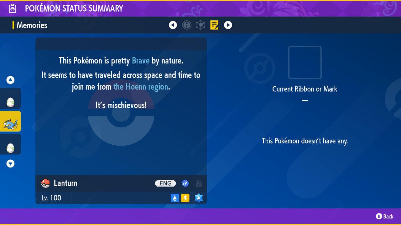 Shiny LANTURN Pokémon Scarlet and Violet 6IV Competitive Battle Ready - Pokémon Scarlet & Violet digital Pokémon trade image