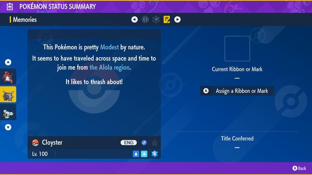 Shiny CLOYSTER Pokémon Scarlet Violet 6IV Competitive Battle Ready – image 3