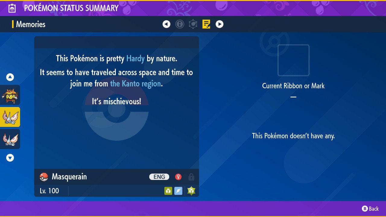 Shiny MASQUERAIN Pokémon Scarlet Violet 6IV Competitive Battle Ready - Pokémon Scarlet & Violet digital Pokémon trade image 3