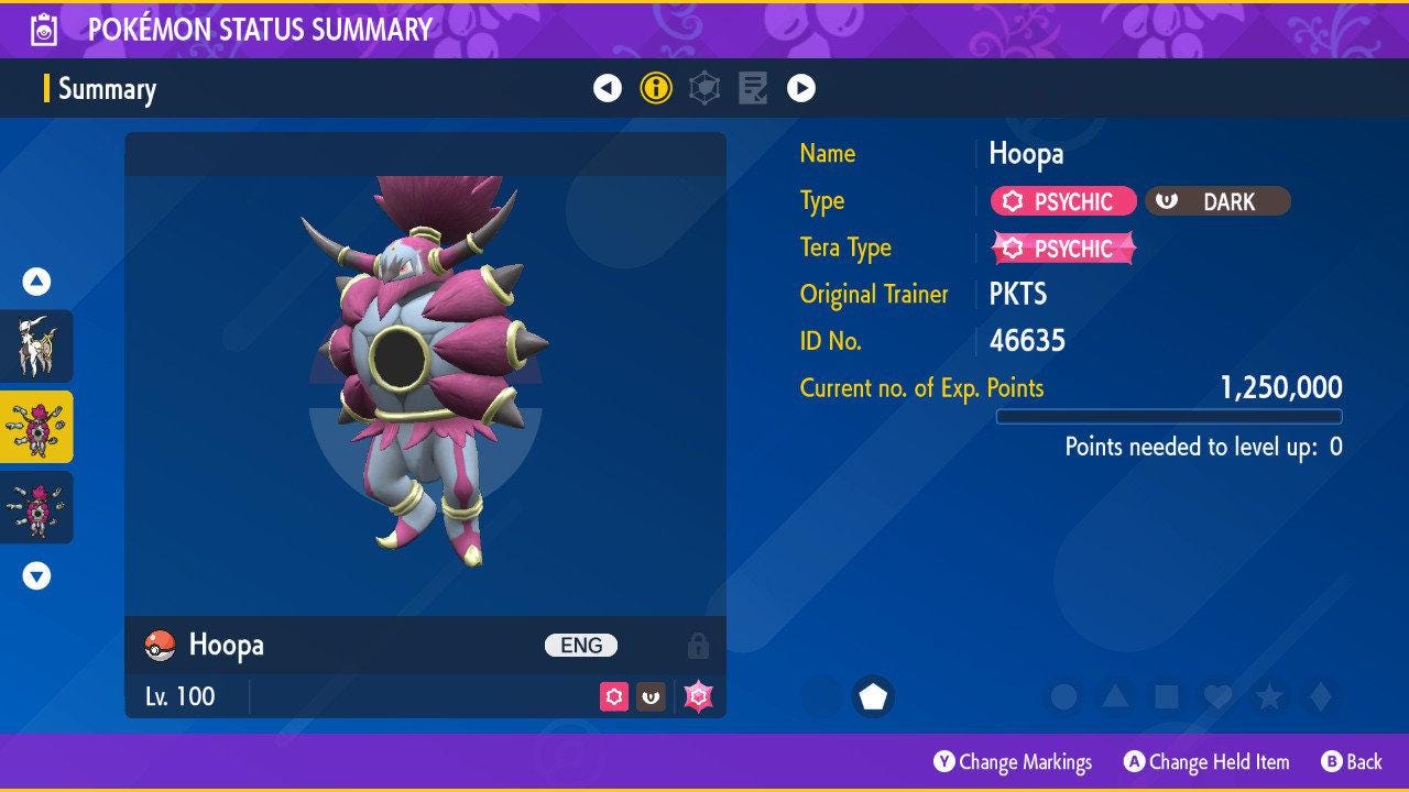 Non Shiny 6IV Unbound HOOPA Pokémon Scarlet and Violet 6IV Competitive Battle - Pokémon Scarlet & Violet digital Pokémon