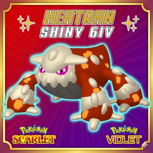 Shiny HEATRAN Pokémon Scarlet Violet 6IV Competitive Battle Ready - Pokémon Scarlet & Violet digital Pokémon trade by