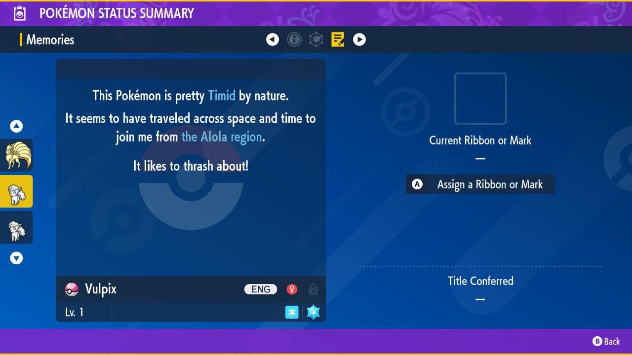 Shiny Alolan VULPIX Pokémon Scarlet Violet 6IV Competitive Battle Ready - Pokémon Scarlet & Violet digital Pokémon trade