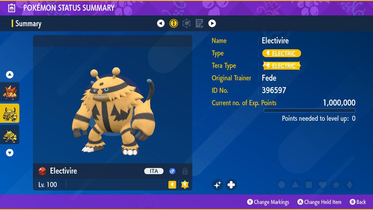 Shiny ELECTIVIRE Pokémon Scarlet and Violet 6IV Competitive Battle Ready - Pokémon Scarlet & Violet digital Pokémon trade by