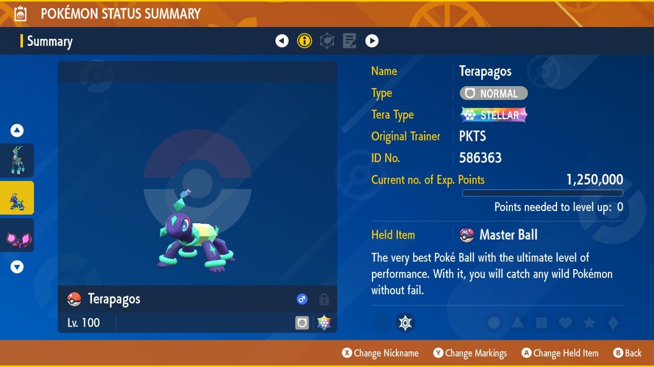 Non Shiny TERAPAGOS Pokémon Scarlet Violet 6IV Competitive Battle Ready - Pokémon Scarlet & Violet digital Pokémon trade by
