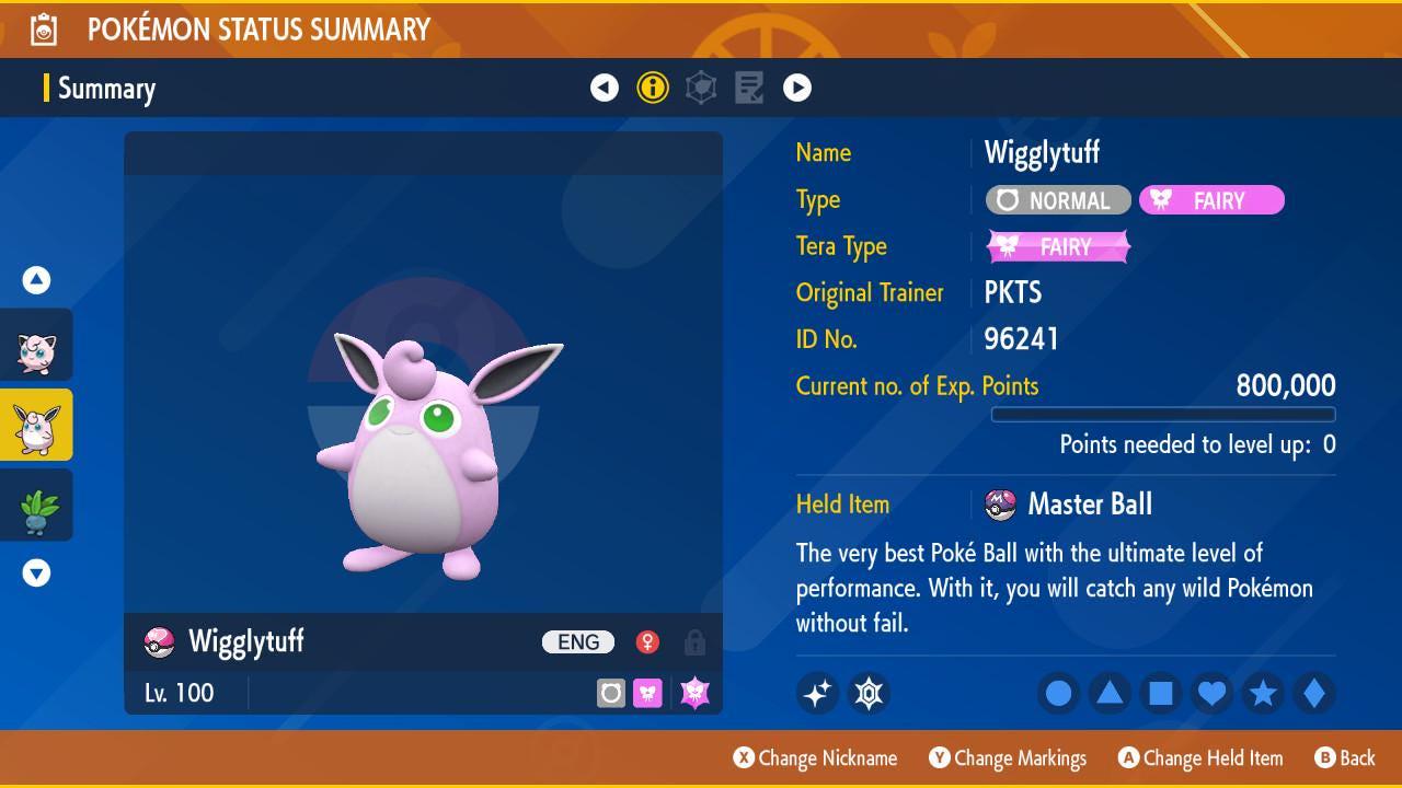 Pokemon Scarlet and Violet Shiny WIGGLYTUFF 6IV Competitive Battle Ready - Pokémon Scarlet & Violet digital Pokémon trade