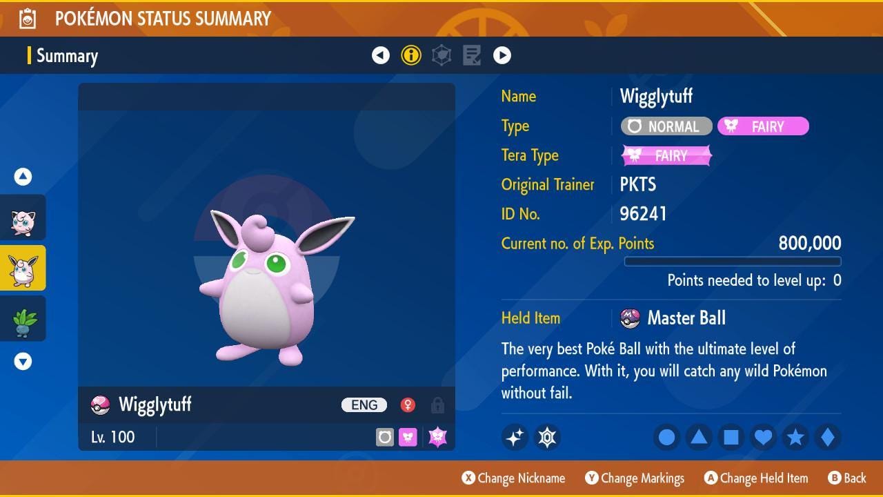 Pokemon Scarlet and Violet Shiny WIGGLYTUFF 6IV Competitive Battle Ready – image 2