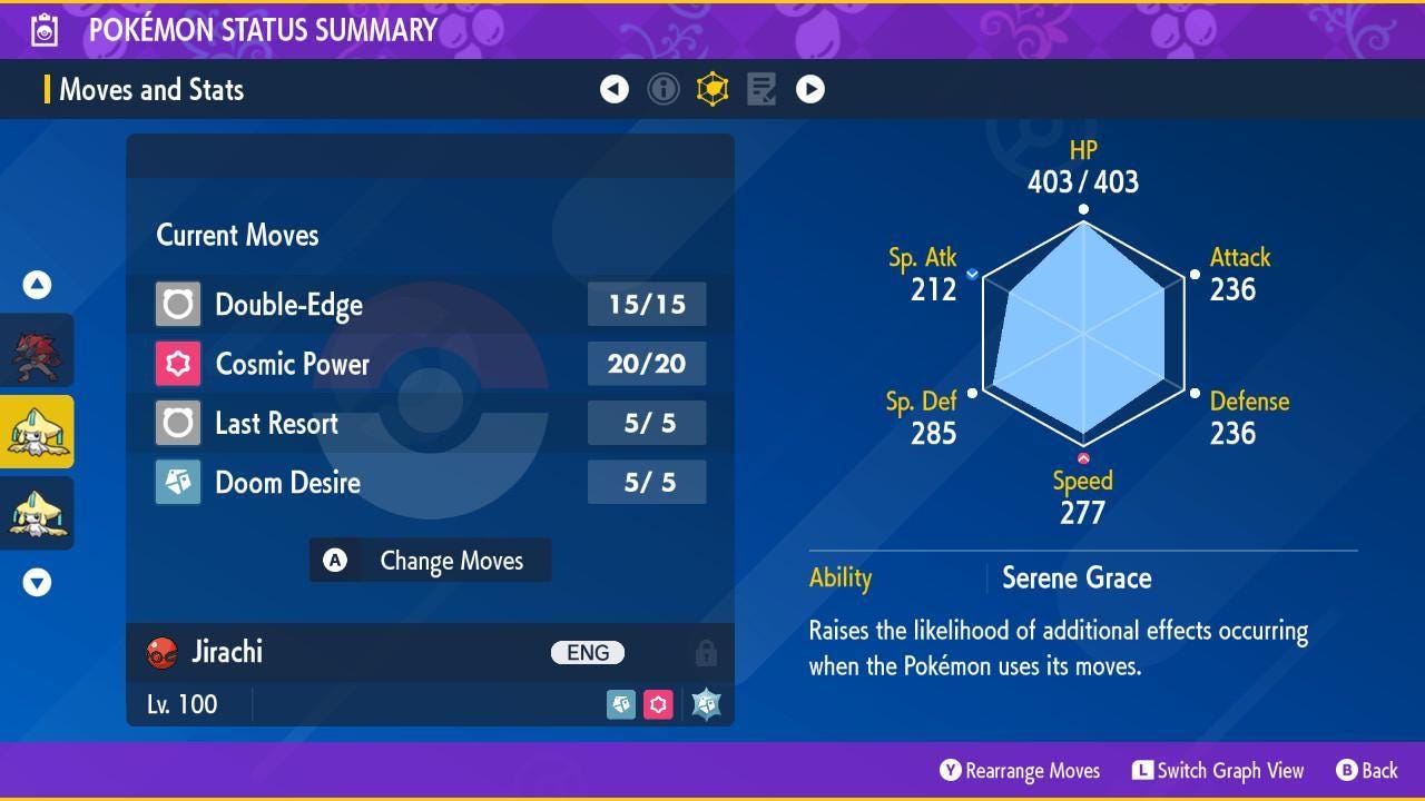 Shiny JIRACHI Pokémon Scarlet and Violet 6IV Pokemon Mythical Pokemon Competitive - Pokémon Scarlet & Violet digital Pokémon