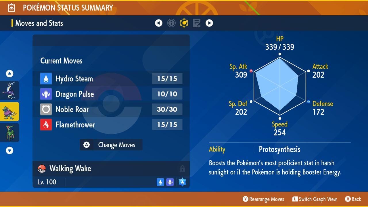 Non Shiny WALKING WAKE Ev Trained Scarlet Violet Pokémon Battle Ready Competitive - Pokémon Scarlet & Violet digital Pokémon