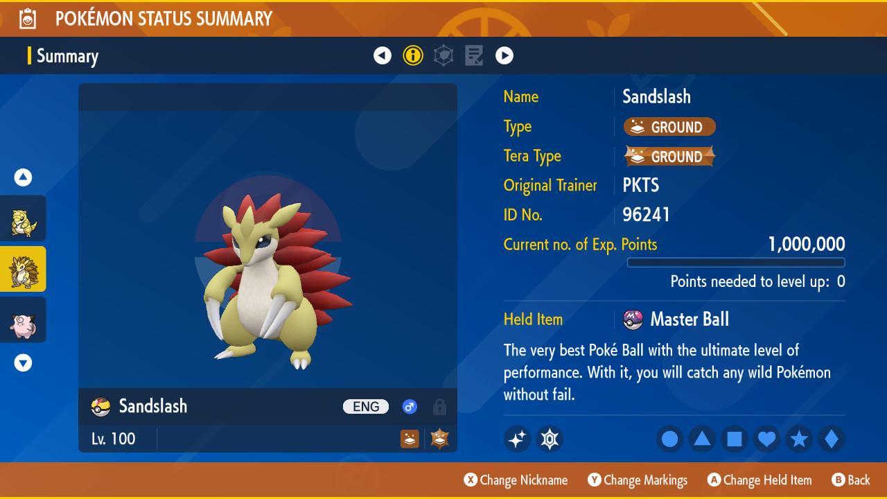 Pokemon Scarlet and Violet Shiny SANDSLASH 6IV Competitive Battle Ready - Pokémon Scarlet & Violet digital Pokémon trade