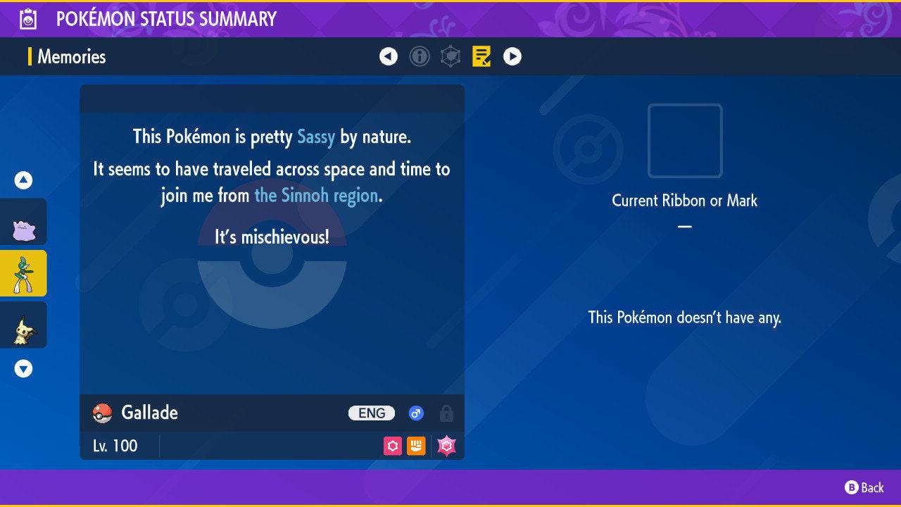 Shiny GALLADE Pokémon Scarlet Violet 6IV Competitive Battle Ready - Pokémon Scarlet & Violet digital Pokémon trade image 3
