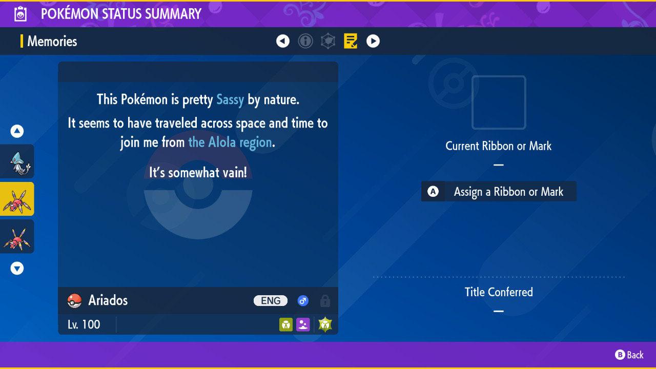 Shiny ARIADOS Pokémon Scarlet Violet 6IV Competitive Battle Ready - Pokémon Scarlet & Violet digital Pokémon trade image 3
