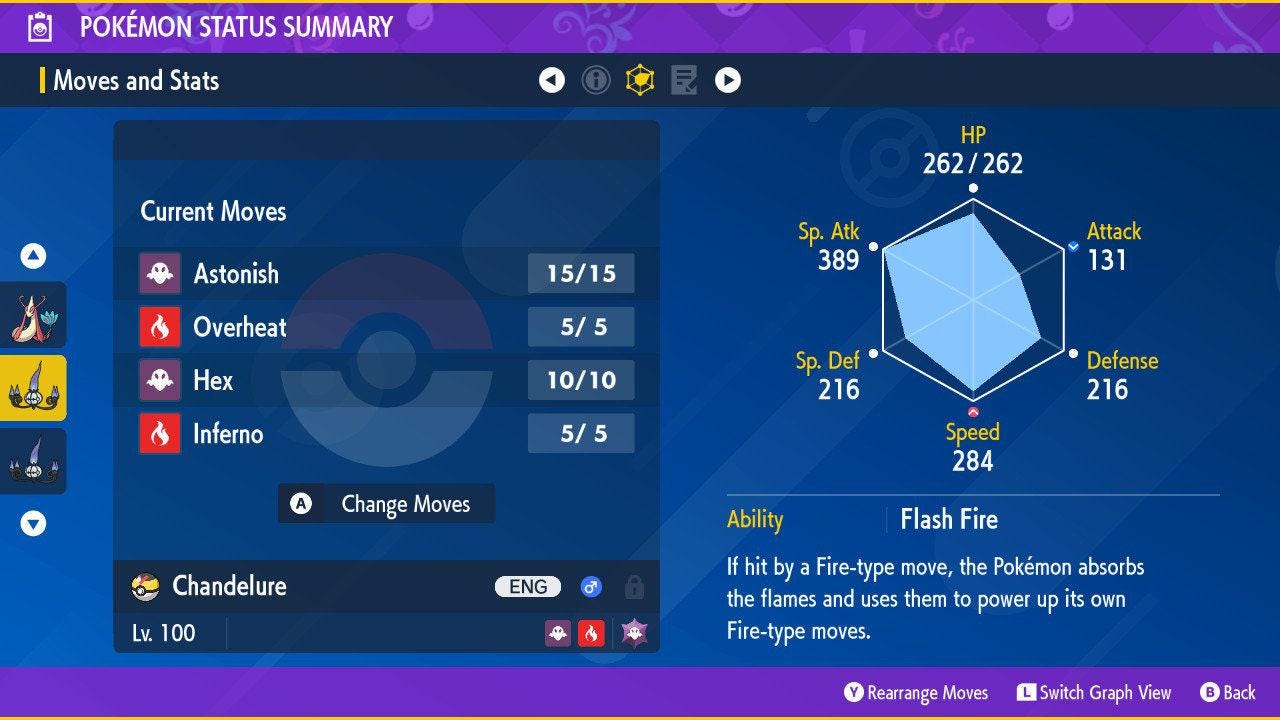 Shiny CHANDELURE Pokémon Scarlet Violet 6IV Competitive Battle Ready - Pokémon Scarlet & Violet digital Pokémon trade image 2