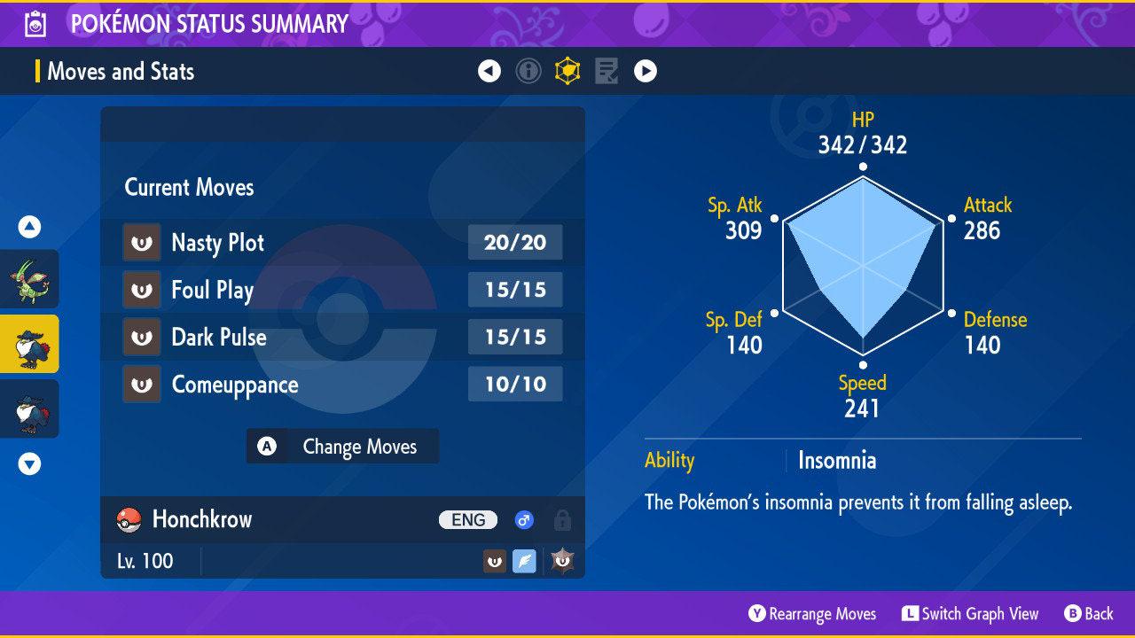 Shiny HONCHKROW Pokémon Scarlet Violet 6IV Competitive Battle Ready - Pokémon Scarlet & Violet digital Pokémon trade image 2