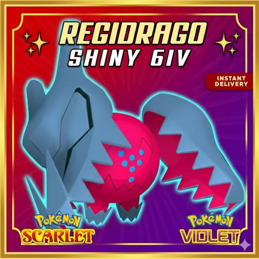 Shiny REGIDRAGO Pokémon Scarlet Violet 6IV Competitive Battle Ready - Pokémon Scarlet & Violet digital Pokémon trade by