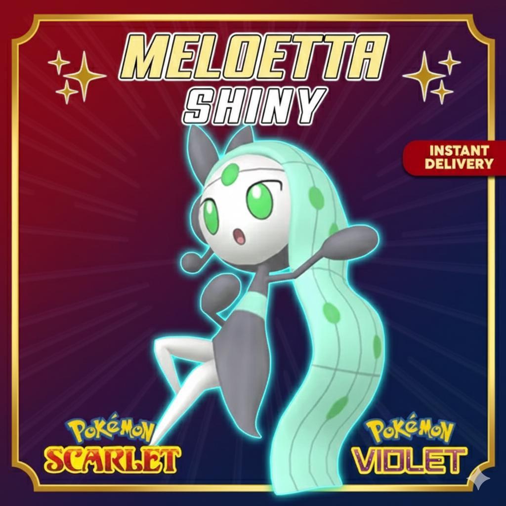 Shiny MELOETTA Pokémon Scarlet and Violet 6IV Pokemon Competitive Mythical Pokemon - Pokémon Scarlet & Violet digital Pokémon