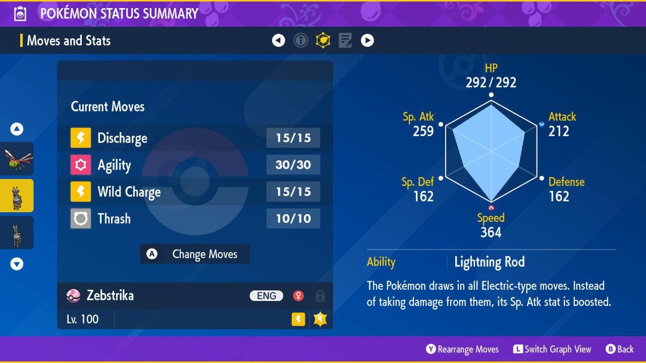 Shiny ZEBSTRIKA Pokémon Scarlet and Violet 6IV Competitive Battle Ready - Pokémon Scarlet & Violet digital Pokémon trade