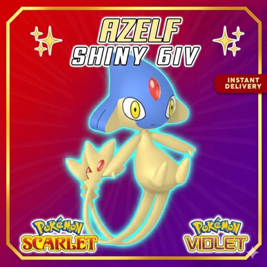 Shiny AZELF Pokémon Scarlet Violet 6IV Competitive Battle Ready - Pokémon Scarlet & Violet digital Pokémon trade by