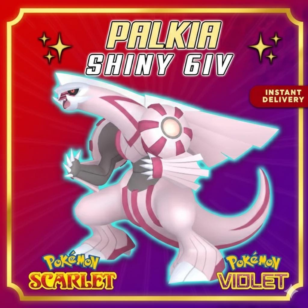 Shiny PALKIA Pokémon Scarlet Violet 6IV Competitive Battle Ready - Pokémon Scarlet & Violet digital Pokémon trade by
