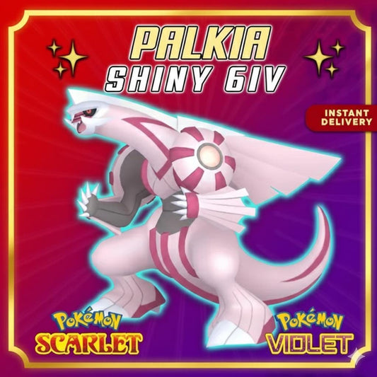 Shiny PALKIA Pokémon Scarlet Violet 6IV Competitive Battle Ready - Pokémon Scarlet & Violet digital Pokémon trade by