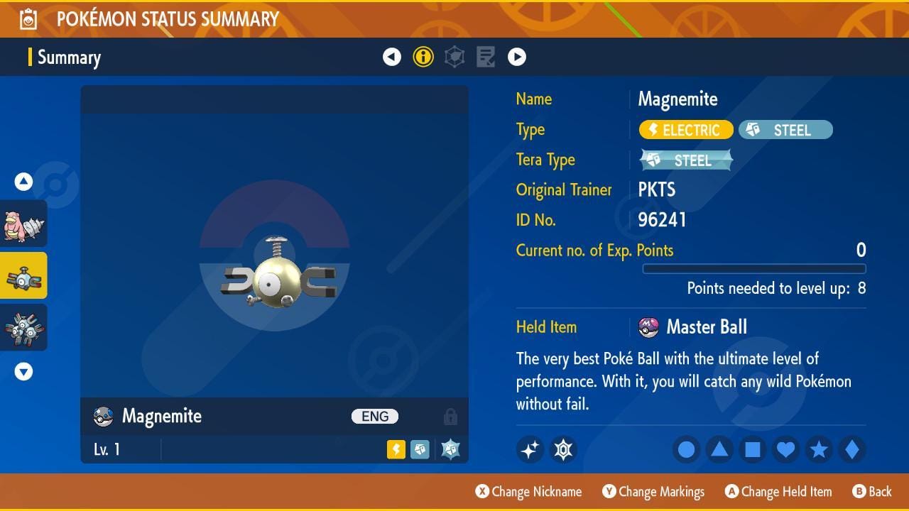 Pokemon Scarlet and Violet Shiny MAGNEMITE 6IV Competitive Battle Ready - Pokémon Scarlet & Violet digital Pokémon trade