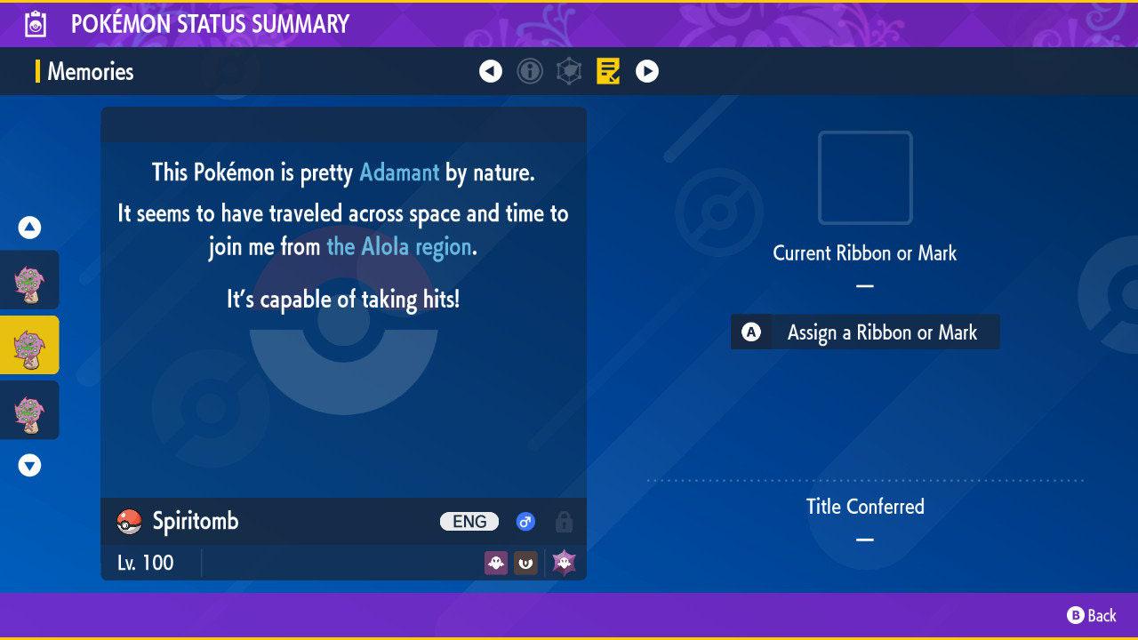 Shiny SPIRITOMB Pokémon Scarlet Violet 6IV Competitive Battle Ready - Pokémon Scarlet & Violet digital Pokémon trade image 3