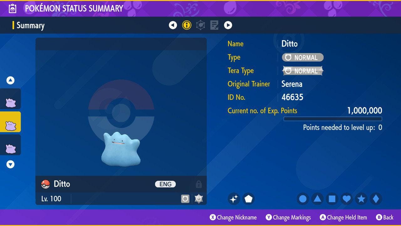 Shiny DITTO English Pokemon Pokémon Scarlet and Violet 6IV Pokemon Breeding Ditto - Pokémon Scarlet & Violet digital Pokémon