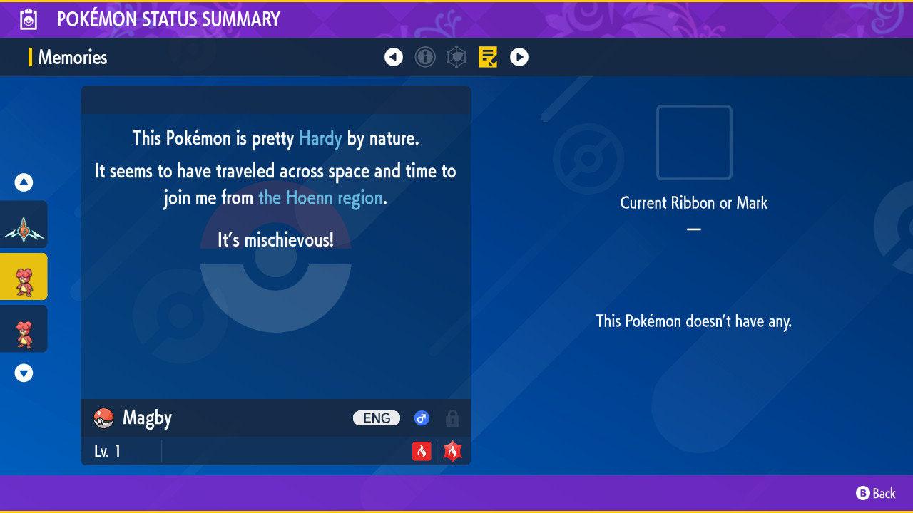 Shiny MAGBY Pokémon Scarlet and Violet 6IV Competitive Battle Ready - Pokémon Scarlet & Violet digital Pokémon trade image 3
