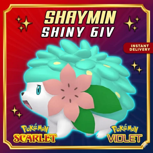 Shiny SHAYMIN Pokémon Scarlet Violet 6IV Competitive Battle Ready - Pokémon Scarlet & Violet digital Pokémon trade by