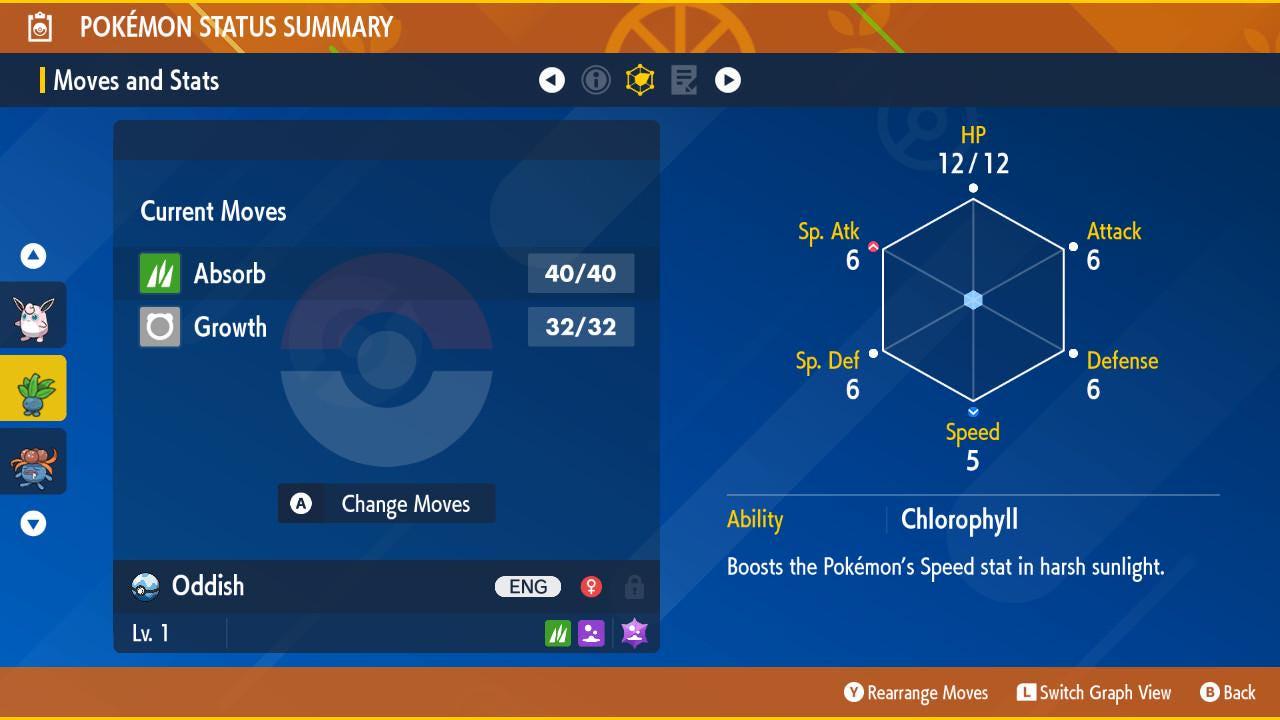Pokemon Scarlet and Violet Shiny ODDISH 6IV Competitive Battle Ready - Pokémon Scarlet & Violet digital Pokémon trade image 3