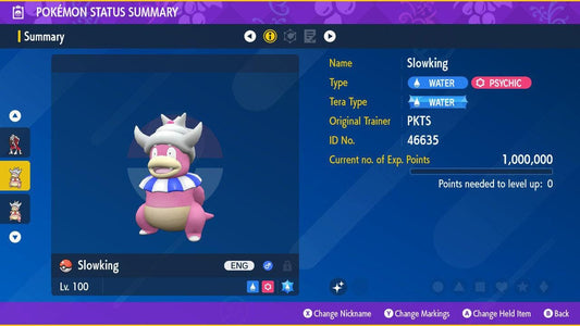Shiny SLOWKING Pokémon Scarlet Violet 6IV Competitive Battle Ready - Pokémon Scarlet & Violet digital Pokémon trade by