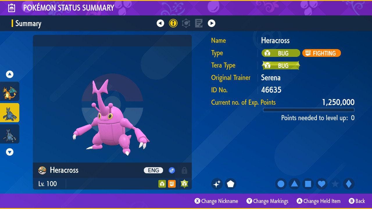 Shiny HERACROSS Pokémon Scarlet Violet 6IV Competitive Battle Ready - Pokémon Scarlet & Violet digital Pokémon trade by