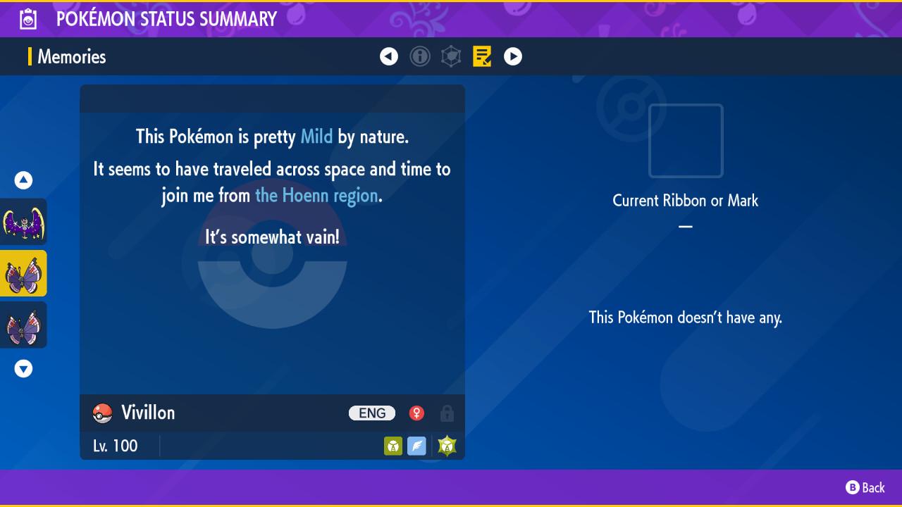 Shiny Elegant VIVILLON Pokémon Scarlet and Violet 6IV Pokemon Competitive Battle - Pokémon Scarlet & Violet digital Pokémon
