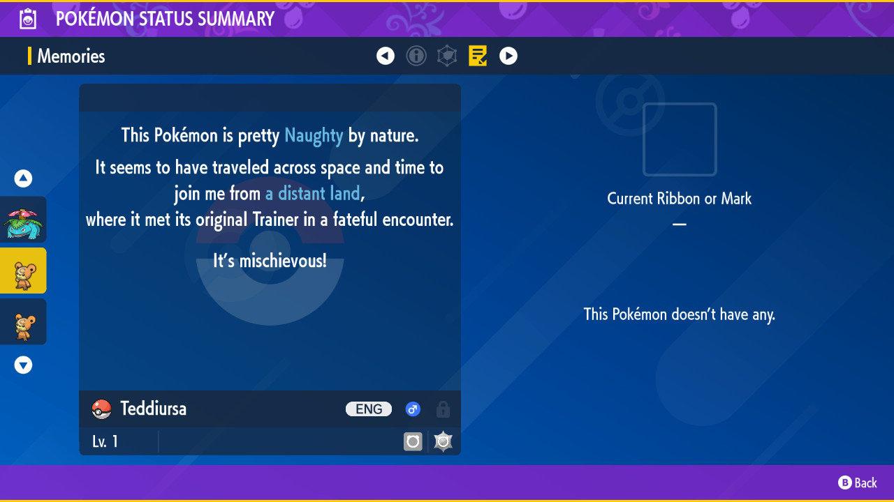 Shiny TEDDIURSA Pokémon Scarlet Violet 6IV Competitive Battle Ready - Pokémon Scarlet & Violet digital Pokémon trade image 3