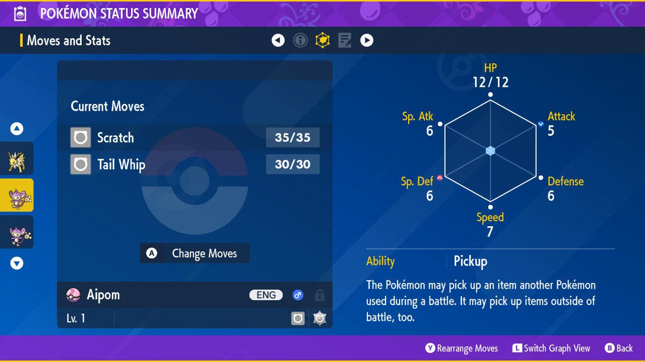 Shiny AIPOM Pokémon Scarlet Violet 6IV Competitive Battle Ready - Pokémon Scarlet & Violet digital Pokémon trade image 2