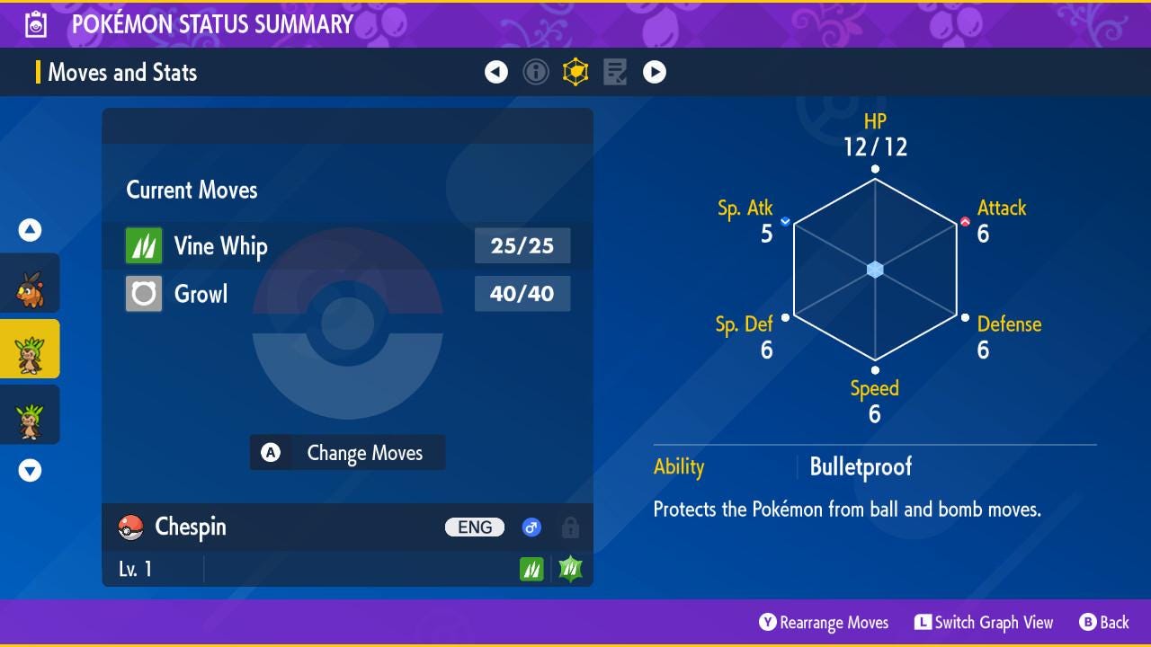 Shiny CHESPIN Pokémon Scarlet Violet 6IV Competitive Battle Ready - Pokémon Scarlet & Violet digital Pokémon trade image 2