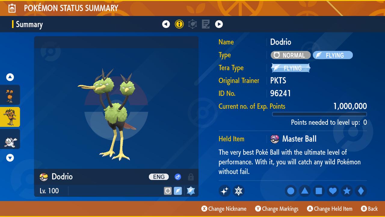 Pokemon Scarlet and Violet Shiny DODRIO 6IV Competitive Battle Ready - Pokémon Scarlet & Violet digital Pokémon trade image 2