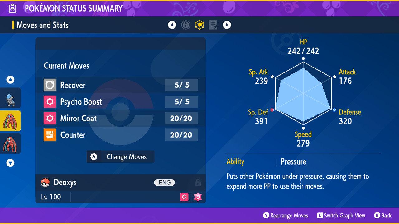 Shiny Defense Forme DEOXYS Pokémon Scarlet and Violet 6IV Pokemon Legend ZA - Pokémon Scarlet & Violet digital Pokémon trade
