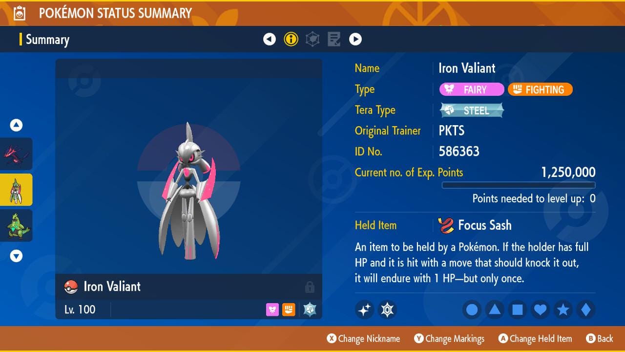 SHINY 6iv IRON VALIANT Pokémon Scarlet and Violet 6IV Competitive Battle Ready - Pokémon Scarlet & Violet digital Pokémon